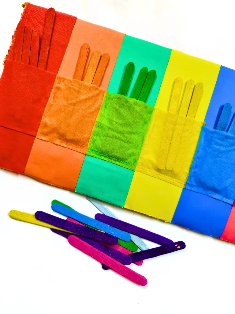 DIY Popsicle Color Sorting Pockets